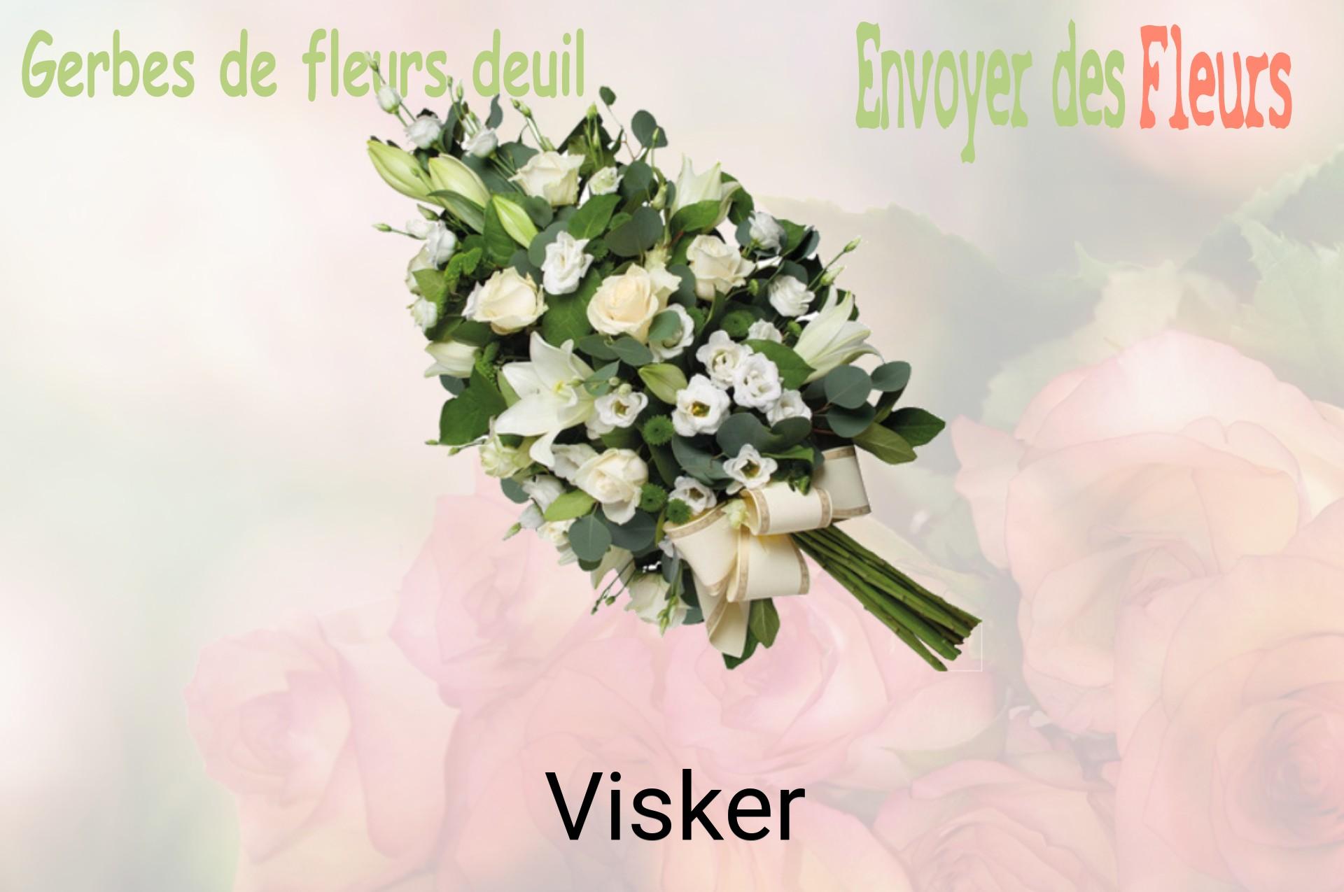 Gerbe de fleurs de deuil livrée à Visker